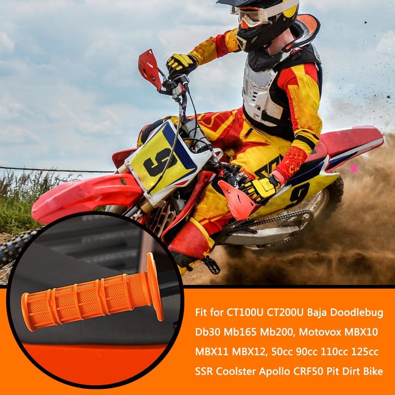 HOLATO 7/8" Handlebar Grips for 50cc-125cc CRF70 CRF80 TRX450 TTR90 TTR110 TTR125 PW80 RM80 DR650 KLX250 KLX300 KX65 SSR125 Pit Dirt Bike ATV Quad Motocross Motorcycles CT100U CT200U Mini Bike - Image 2